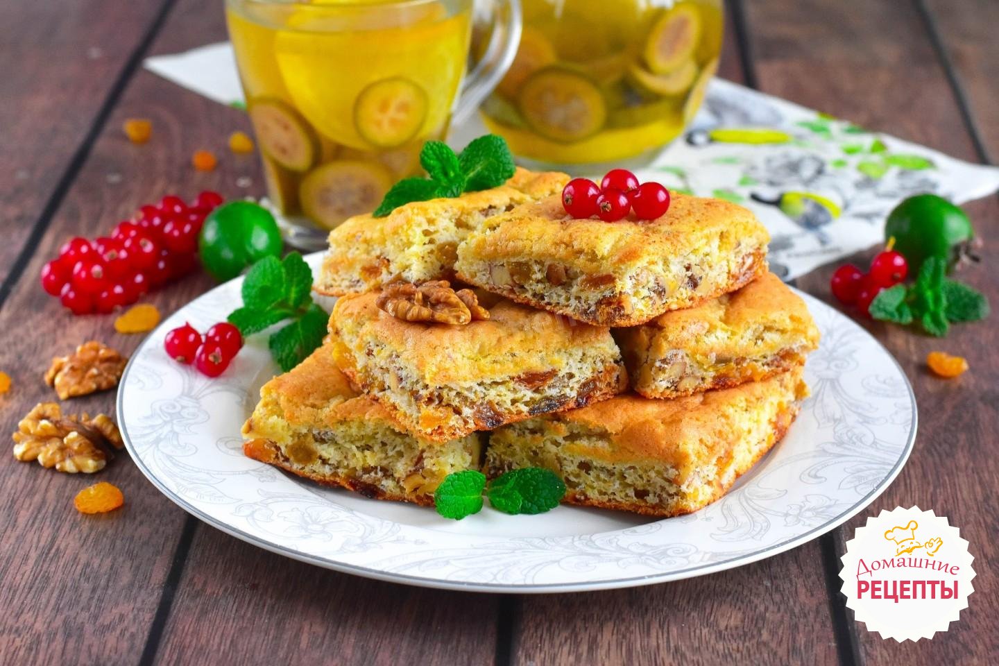 МАЗУРКА ПЕЧЕНЬЕ С ГРЕЦКИМИ ОРЕХАМИ И ИЗЮМОМ